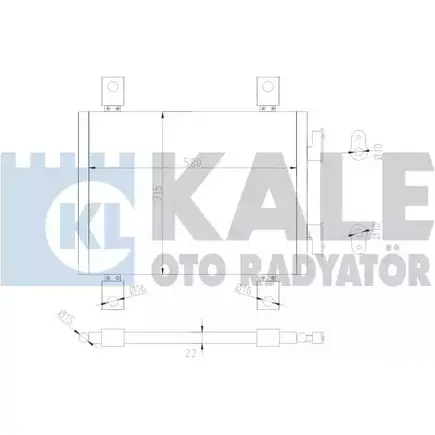 Радиатор кондиционера KALE OTO RADYATOR 3139549 377600 FEN2E8K SUSX U изображение 0
