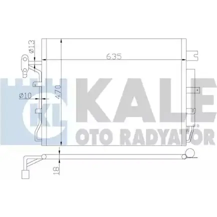 Радиатор кондиционера KALE OTO RADYATOR 378000 3139551 8FC FRV7 YN35NA изображение 0