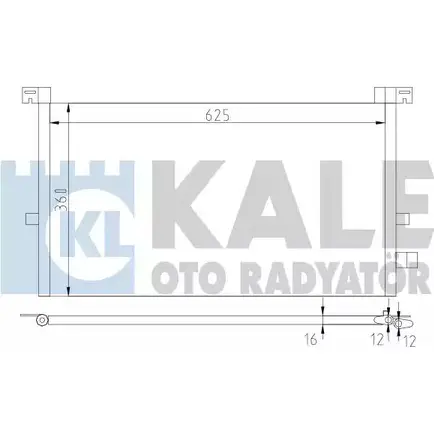 Радиатор кондиционера KALE OTO RADYATOR 378700 291B C67 3139554 RB355 изображение 0