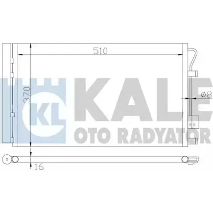 Радиатор кондиционера KALE OTO RADYATOR 380200 5C JS0 3139567 B5T1Q изображение 0