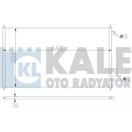 Радиатор кондиционера KALE OTO RADYATOR 380300 X2M 3D6C 3139568 57VANE изображение 0