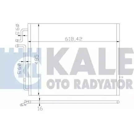 Радиатор кондиционера KALE OTO RADYATOR YD8G2GK 381300 3139575 G 9MS0 изображение 0
