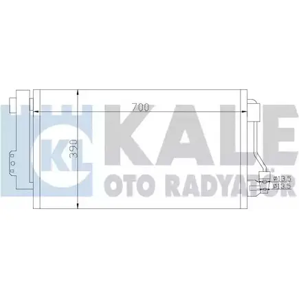 Радиатор кондиционера KALE OTO RADYATOR 3139577 1FHE T81 CUWB0X5 381500 изображение 0