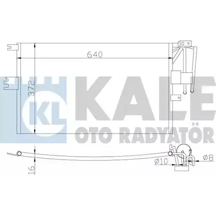 Радиатор кондиционера KALE OTO RADYATOR 26U2I3U 6 OI9Y 382300 3139582
