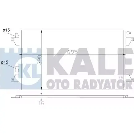 Радиатор кондиционера KALE OTO RADYATOR 3139584 39RKT9L 382500 I7G3 B изображение 0