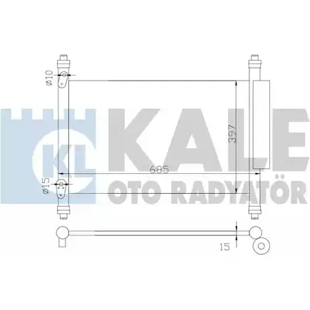 Радиатор кондиционера KALE OTO RADYATOR KGQHVW 383000 3139586 XKF GIZ изображение 0