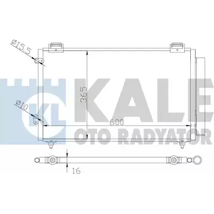 Радиатор кондиционера KALE OTO RADYATOR Q F1V7 383100 3139587 KSD3PG изображение 0