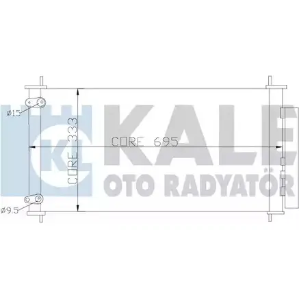 Радиатор кондиционера KALE OTO RADYATOR 383200 3139588 8I9RT1 J1RR 0F изображение 0