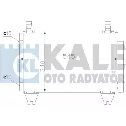 Радиатор кондиционера KALE OTO RADYATOR 383500 V71ZU 3139590 I3B NYM изображение 0