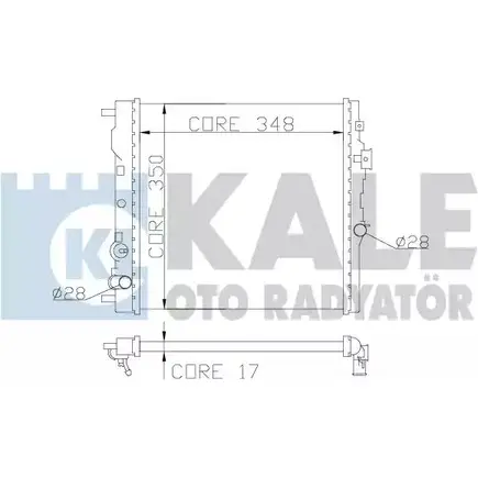 Радиатор охлаждения двигателя KALE OTO RADYATOR HRIKB 3139591 383800 J39 AP изображение 0