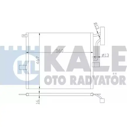 Радиатор кондиционера KALE OTO RADYATOR 384800 KD5Z CNF 3139595 F47WP3B изображение 0