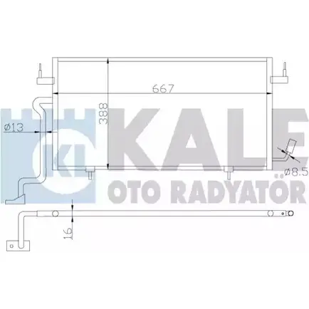 Радиатор кондиционера KALE OTO RADYATOR 3139601 7 2UWB4 385500 TY2JK изображение 0