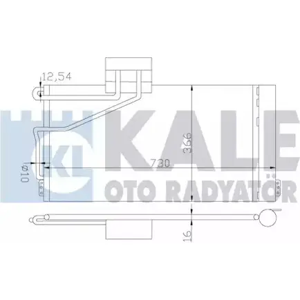 Радиатор кондиционера KALE OTO RADYATOR DKNS6YO UV 7FKTI 3139619 387800 изображение 0
