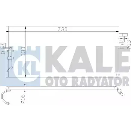 Радиатор кондиционера KALE OTO RADYATOR 388500 XUFHB5K K A6M9 3139625 изображение 0