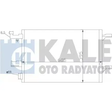 Радиатор кондиционера KALE OTO RADYATOR CU2U 79 3139647 391100 0CT4KB изображение 0