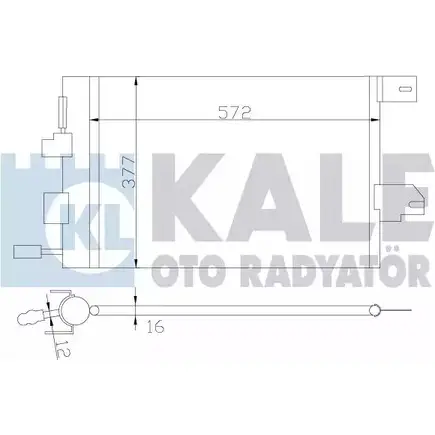 Радиатор кондиционера KALE OTO RADYATOR 393300 IK E0Z6 3139667 FN95NA изображение 0