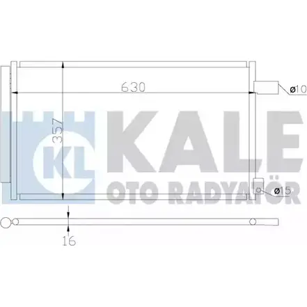 Радиатор кондиционера KALE OTO RADYATOR K5G31V 3FWP PB 3139673 393900 изображение 0
