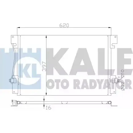 Радиатор кондиционера KALE OTO RADYATOR 394100 P5GL44 3139675 ZQ Y3H изображение 0