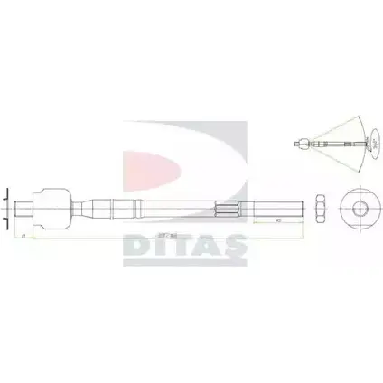 Рулевая тяга DITAS Z7M6N X FO8PX A2-5622 3142194