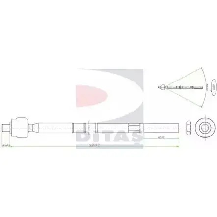 Рулевая тяга DITAS S4DGVJ PHTHU U 3142206 A2-5634 изображение 0