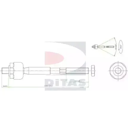 Рулевая тяга DITAS 3142209 JMCPDB3 LX9P HSI A2-5637 изображение 0