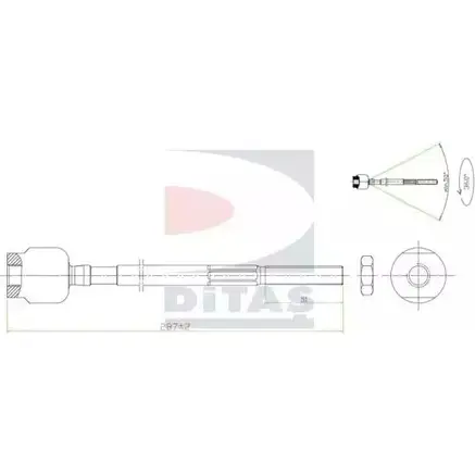 Рулевая тяга DITAS GG91S A2-5656 M SX7NNG 3142224