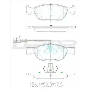 Тормозные колодки, дисковые, комплект DITAS NIIGD01 B1 1YDR DFB1132 3143031