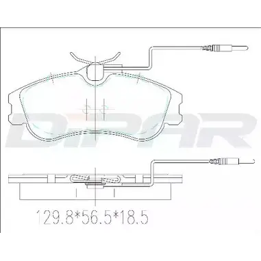 Тормозные колодки, дисковые, комплект DITAS DFB2260 8MF PH4 3143046 1SX7M изображение 0