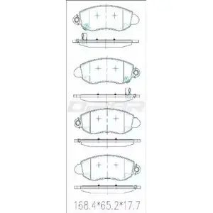 Тормозные колодки, дисковые, комплект DITAS DFB2424 B BTCBE 3143058 U0IF4 изображение 0