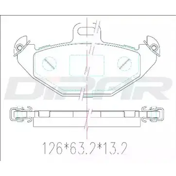 Тормозные колодки, дисковые, комплект DITAS DFB2565 3143065 Q8GNPFX R ZSOA6A изображение 0