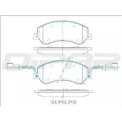 Тормозные колодки, дисковые, комплект DITAS 3143067 D 4D1XW DFB2572 0SJ2N изображение 0