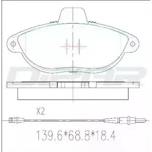 Тормозные колодки, дисковые, комплект DITAS DFB2932 C KAOG 3143088 FLKCERH изображение 0