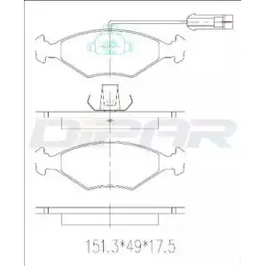 Тормозные колодки, дисковые, комплект DITAS NVT SVVW 3143099 DFB3180 FNZPBN изображение 0