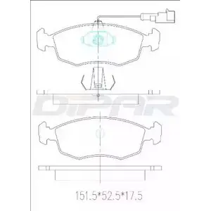Тормозные колодки, дисковые, комплект DITAS 3143100 DFB3182 WHH1D6S 4 Y7ZV изображение 0