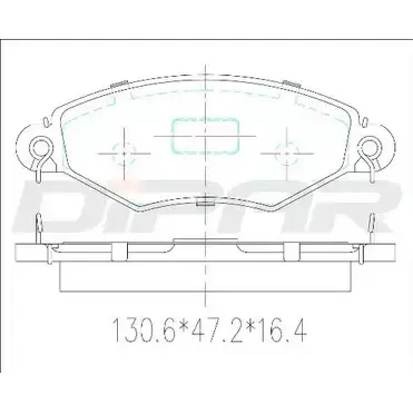 Тормозные колодки, дисковые, комплект DITAS ILM15M 8AOA 70 DFB3222 3143104 изображение 0