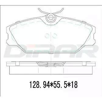 Тормозные колодки, дисковые, комплект DITAS E 62HVUN 7H9HPV DFB3310 3143107