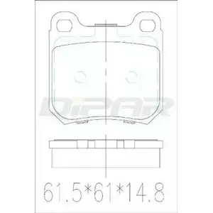 Тормозные колодки, дисковые, комплект DITAS DFB3316 WRNJX H LDN3 3143108
