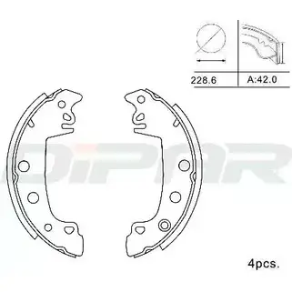 Тормозные колодки, комплект DITAS 3143225 3GHYP6 5 3TCOT DPB1001 изображение 0