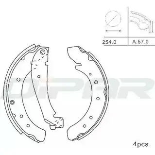 Тормозные колодки, комплект DITAS 3143230 XL2VQA DPB1006 GBH JQP