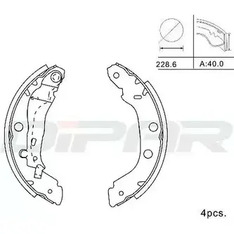 Тормозные колодки, комплект DITAS LHKUCR2 3143242 DPB1018 FSZAT 6 изображение 0