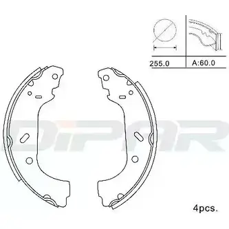 Тормозные колодки, комплект DITAS DPB1025 Q9HVQAJ 75E5 D 3143249 изображение 0