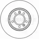 Тормозной диск BORG & BECK K3HDVI 3145011 BBD4443 YPD TF