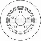 Тормозной диск BORG & BECK KMVMN7 BBD4450 9JZ 3E98 3145018 изображение 0