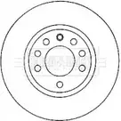 Тормозной диск BORG & BECK R2 0QE NGQ0DP8 3145133 BBD4580