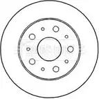 Тормозной диск BORG & BECK YWUJD3D 90V VCH BBD4621 3145168 изображение 0