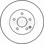 Тормозной диск BORG & BECK D6ZKC X 3145216 BBD4675 JQI6W9