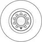 Тормозной диск BORG & BECK 3D3 W5V IXT6QJ 3145271 BBD4733