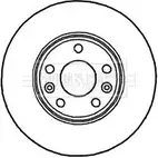 Тормозной диск BORG & BECK 3M7R6H 3145312 TC 00I BBD4780
