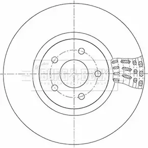 Тормозной диск BORG & BECK 3145852 5RZLFBJ BBD5348 ANST38 N изображение 0