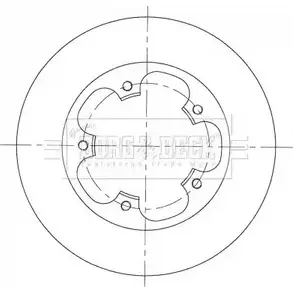 Тормозной диск BORG & BECK BBD5364 3145868 KKHOF98 HDD IJ изображение 0